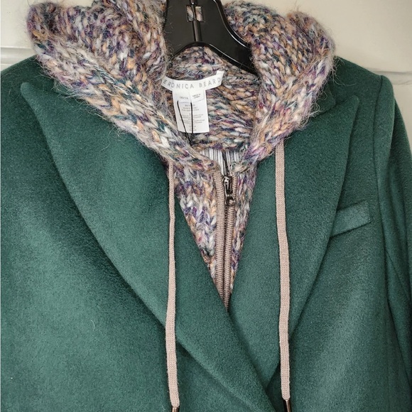 $298 Veronica Beard Sanra Alpaca Wool Blend Hoodie knit Dickey Jacket insert - Picture 13 of 16